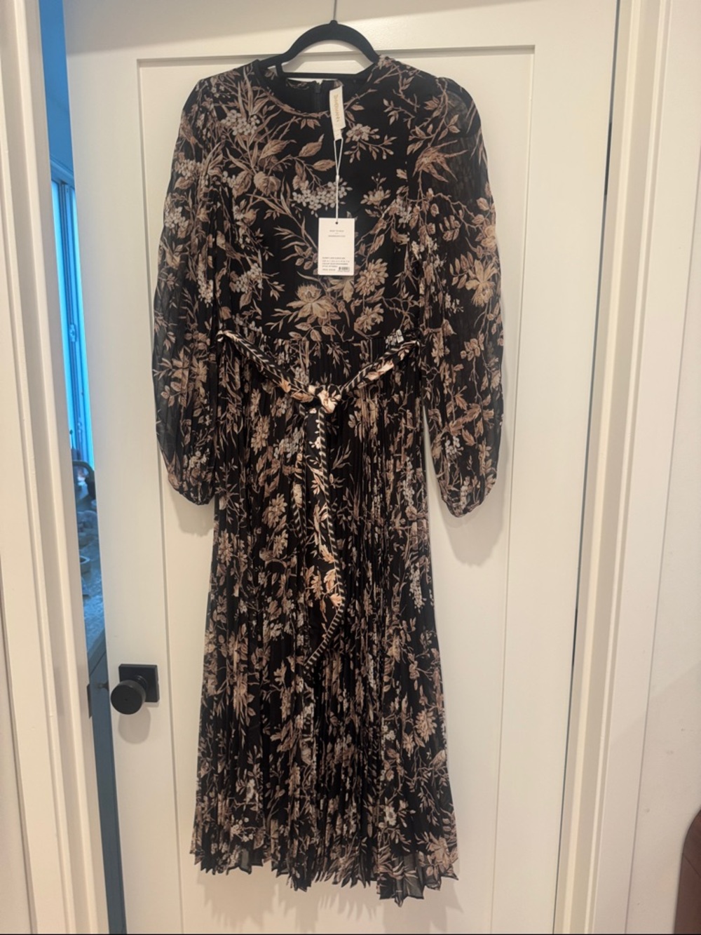 Zimmermann Sunray Pleated  Long Sleeve Floral Dress - Picture 4 of 4